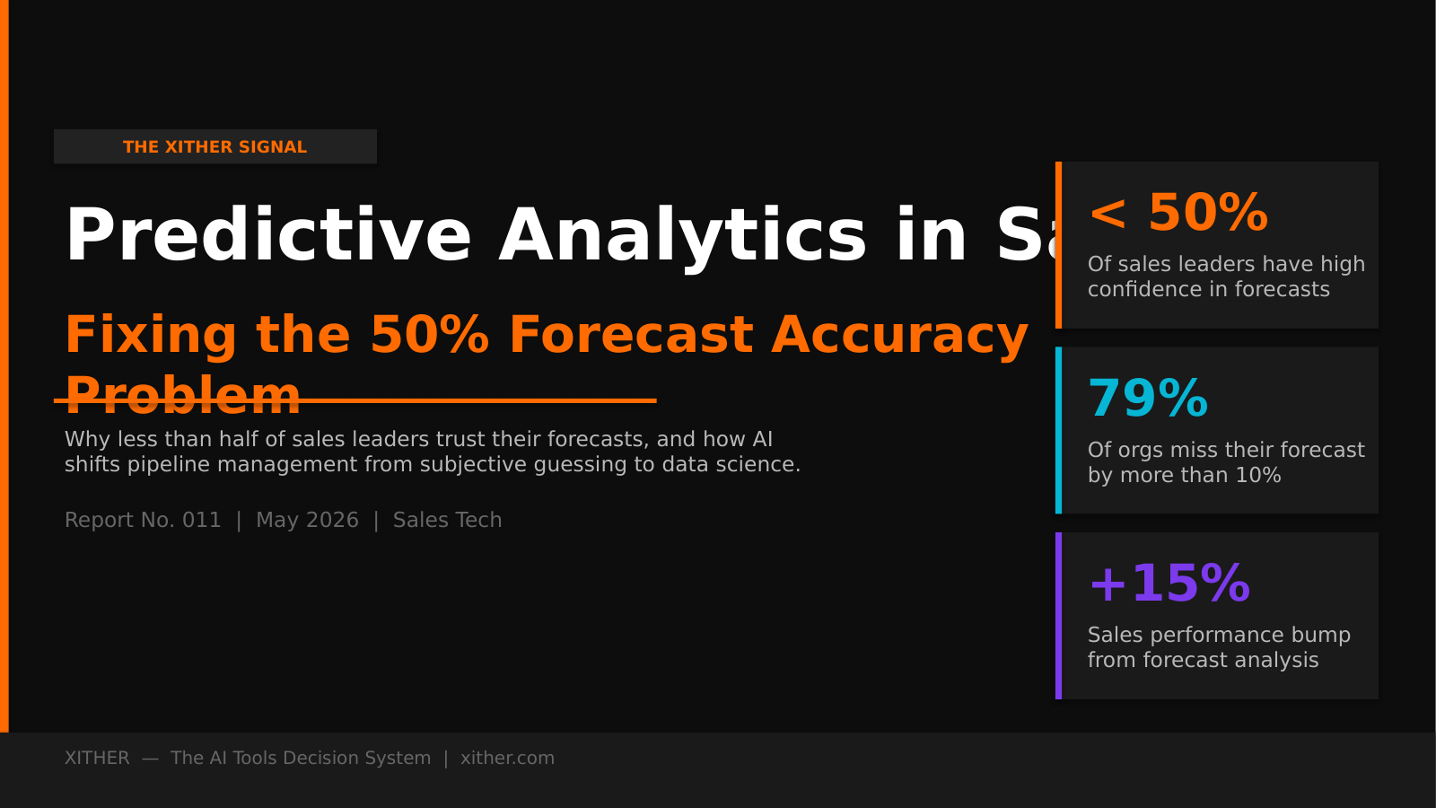 Predictive Analytics in Sales: Pipeline Intelligence & Revenue Forecasting — Xither Signal Report 011
